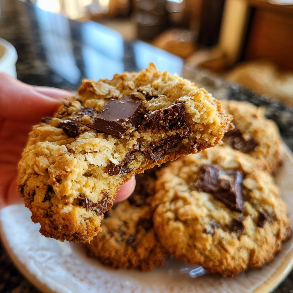 Cookies mit Haferflocken und Schokolade