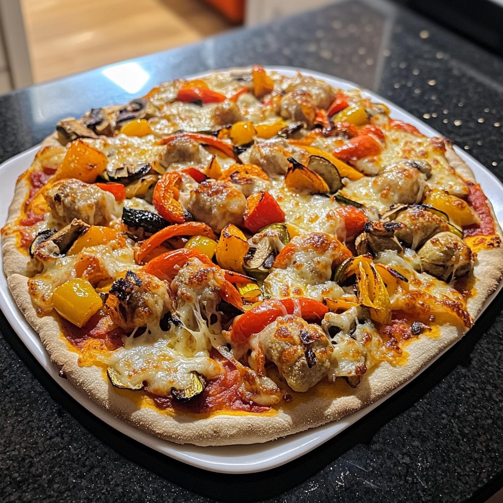 Pizza mit Grillgemüse