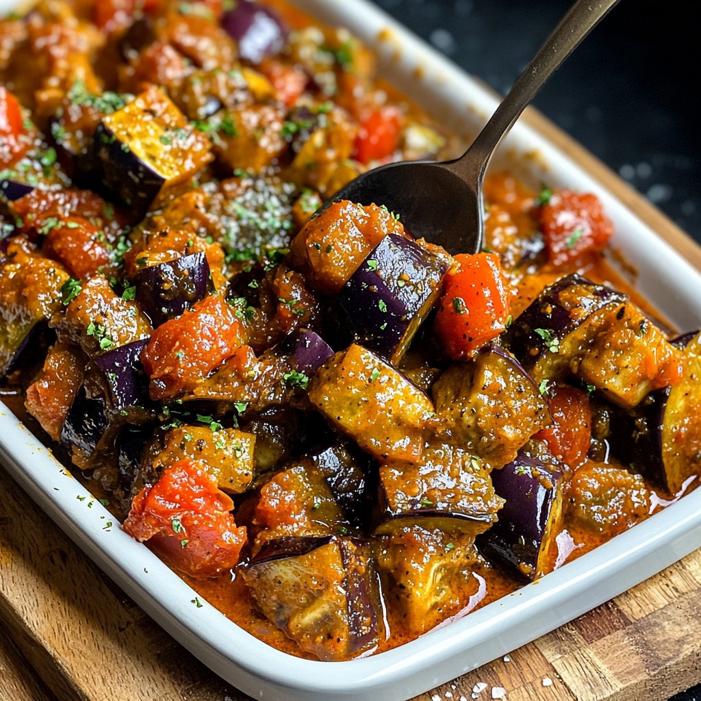 Curry mit Aubergine und Tomaten
