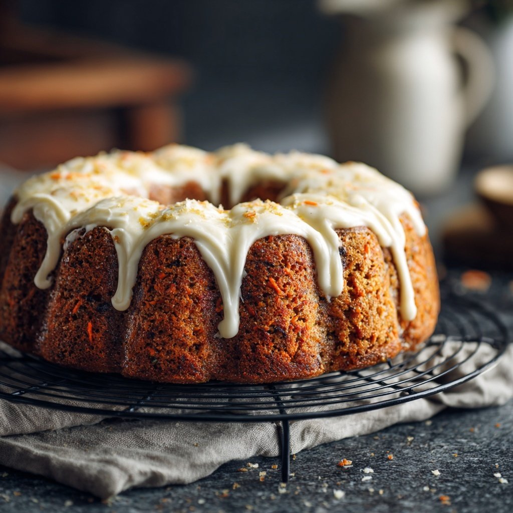 Gesunder Karottenkuchen mit Dinkelmehl