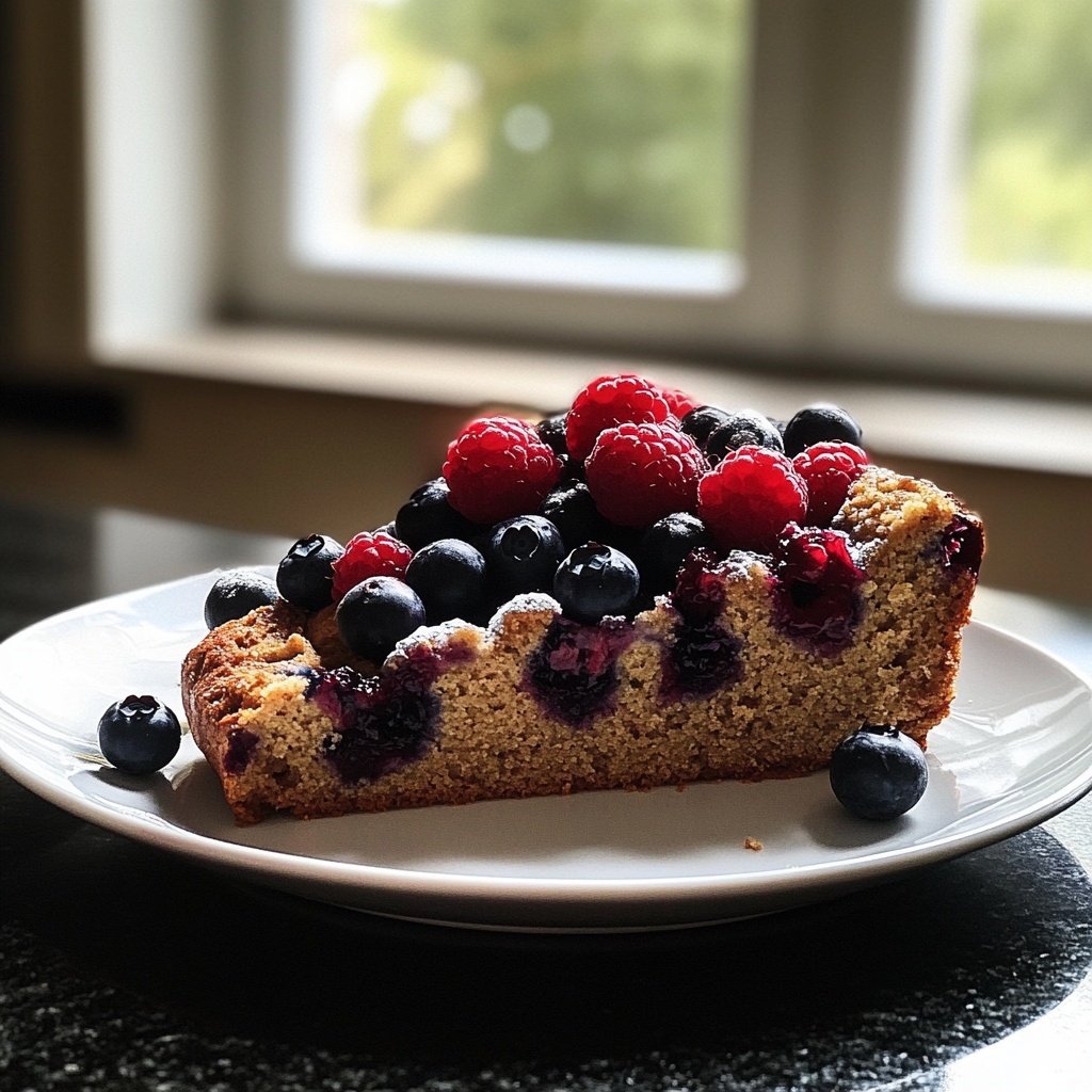 Bananenbrot mit Beeren