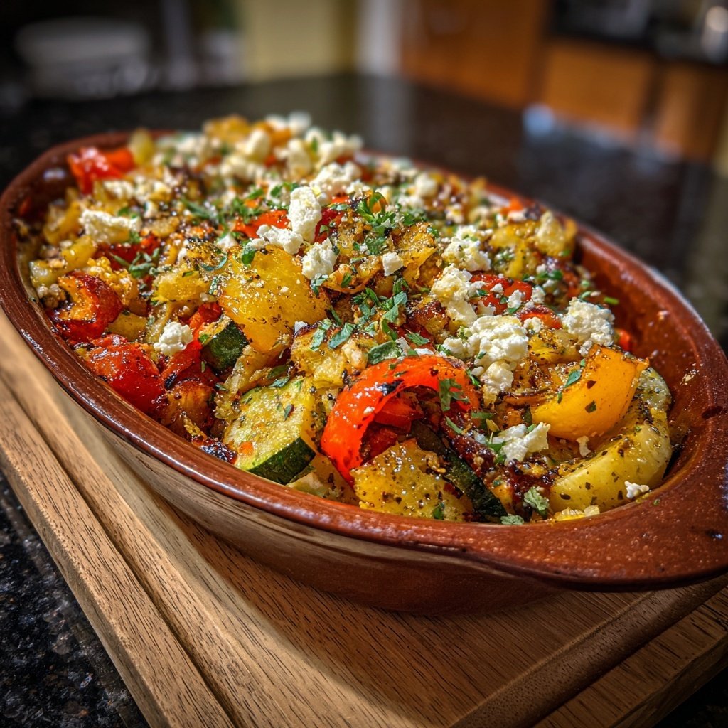 Kalorienarmes Ofengemüse Mit Feta