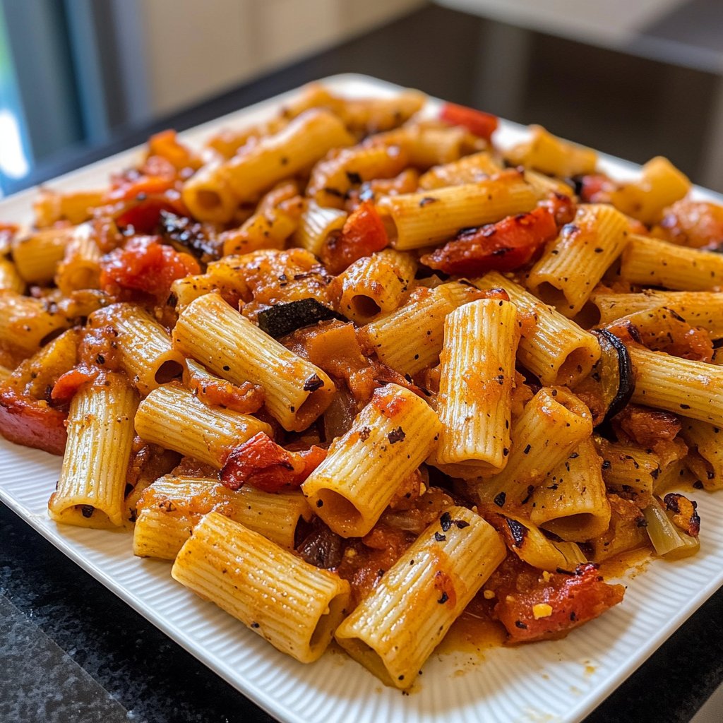 Rigatoni mit Ofengemüse