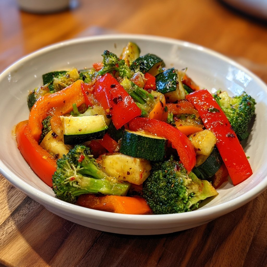 Kalorienarme Gemüsepfanne Mit Paprika