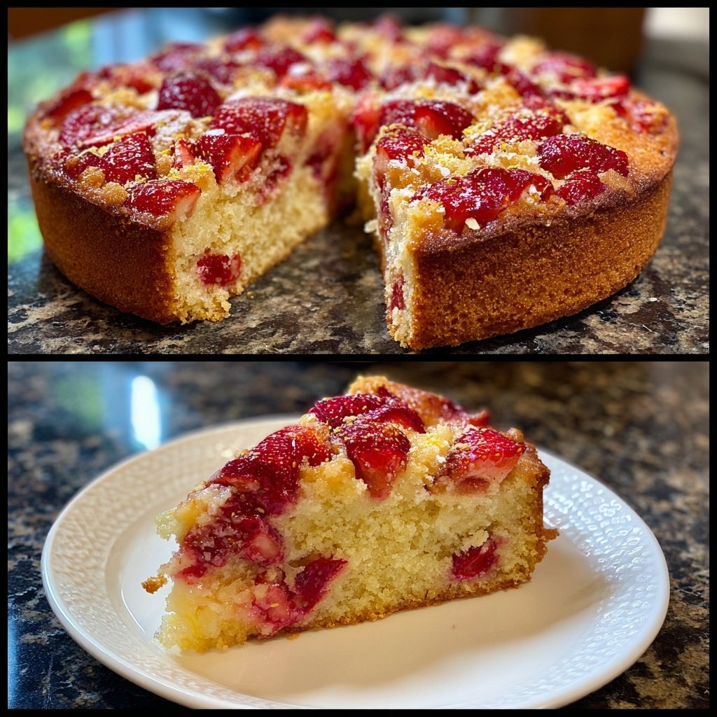 Erdbeerkuchen Mit Frischer Zitronenschale